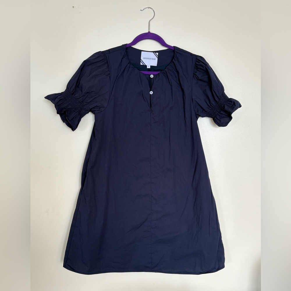 Addison Bay Cotton Poplin Short Sleeve Sailor Dress